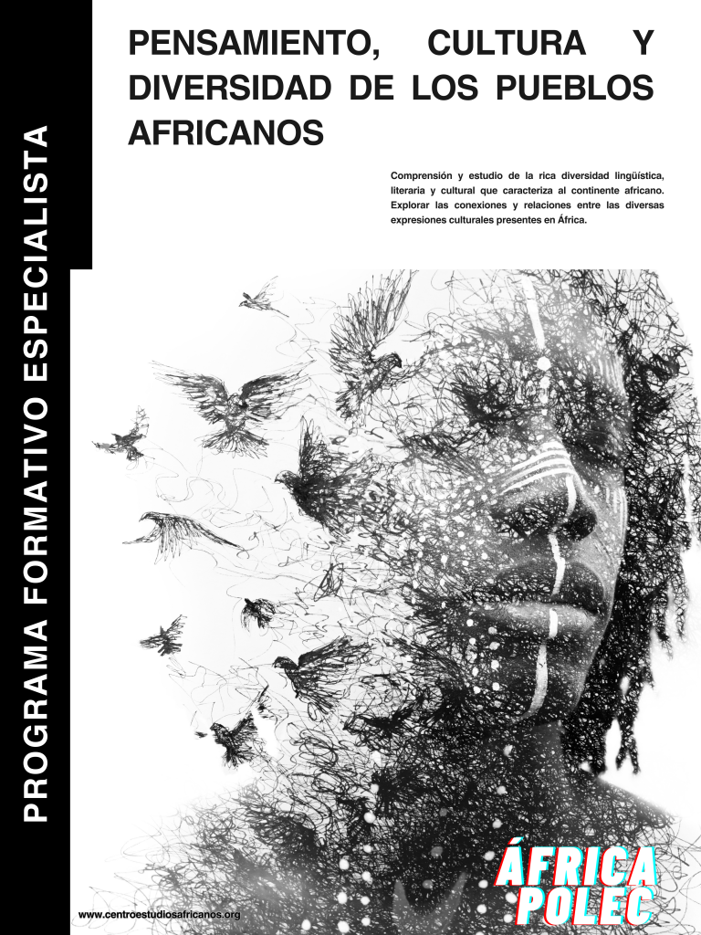 Cartel del programa Pensamiento, Cultura y Diversidad de los Pueblos Africanos